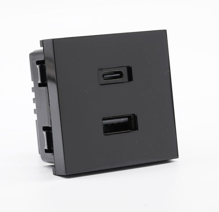 Shelly Wall Display Stand USB Charger - Sort
