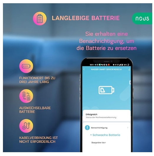 NOUS Water Leak Sensor Zigbee