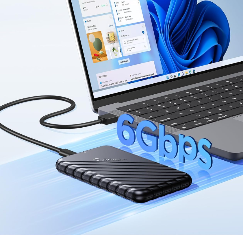 Orico 2.5" Hard Drive enclosure USB 3.0 (Hvid)  - ingen Harddisk medfølger