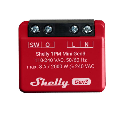 Shelly 1PM Mini / 8A Power metering switch