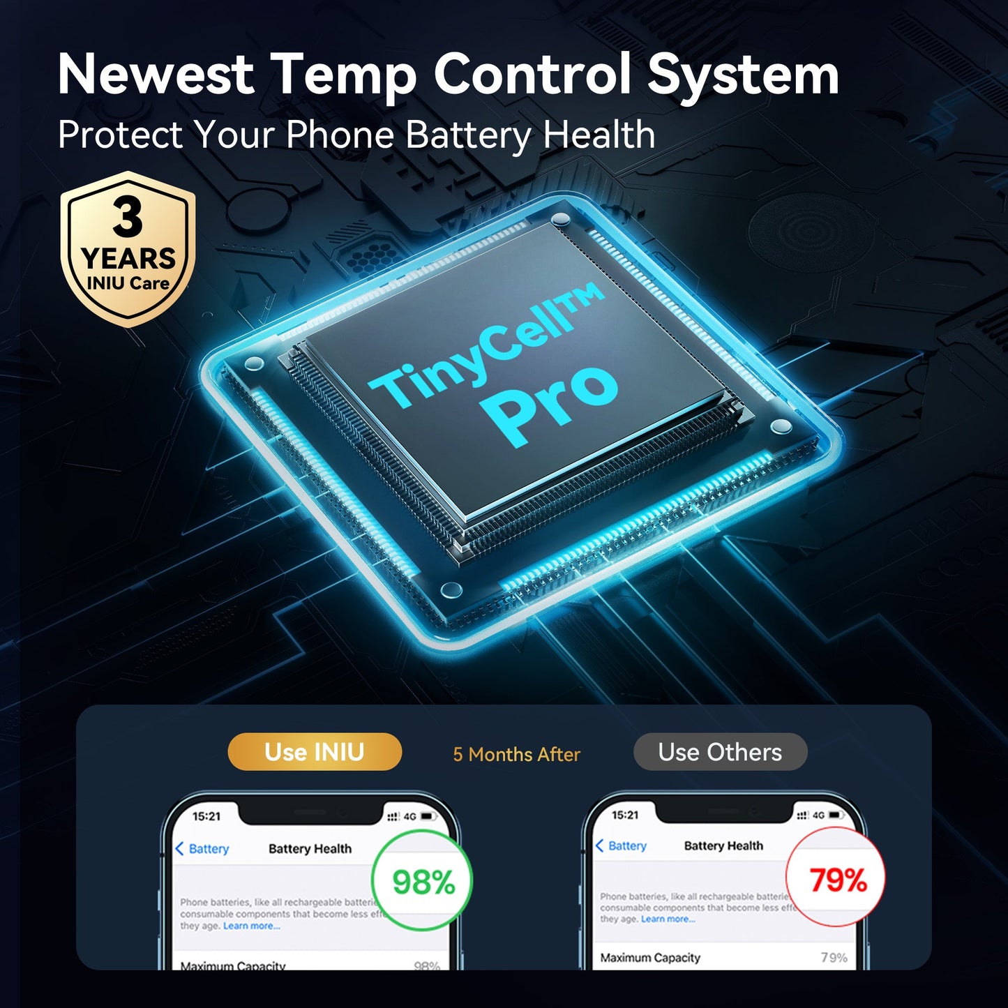 INIU Powerbank P50-10000 mAh (mint grøn)